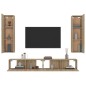 vidaXL Set de muebles para TV 4 pzas madera contrachapada roble Sonoma