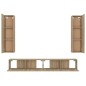 vidaXL Set de muebles para TV 4 pzas madera contrachapada roble Sonoma