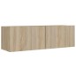 vidaXL Set de muebles para TV 4 pzas madera contrachapada roble Sonoma