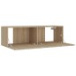 vidaXL Set de muebles para TV 4 pzas madera contrachapada roble Sonoma