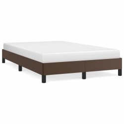 vidaXL Estructura de cama de cuero sintético marrón 120x200 cm