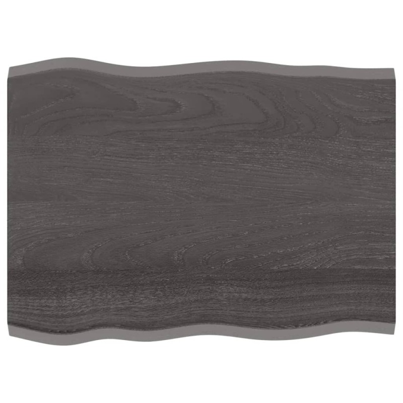 vidaXL Tablero mesa madera tratada roble borde vivo marrón 80x60x2 cm vidaXL Tablero mesa madera tratada roble borde vivo marrón 80x60x2 cm
