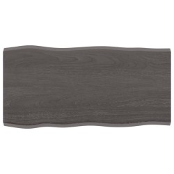 vidaXL Tablero mesa madera tratada roble borde vivo marrón 80x40x2 cm