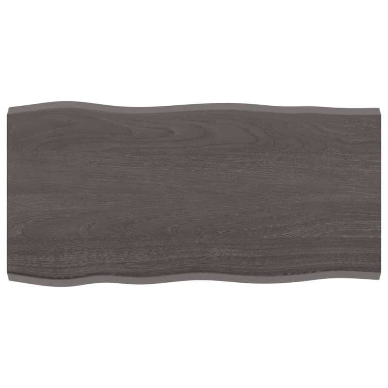 vidaXL Tablero mesa madera tratada roble borde vivo marrón 80x40x2 cm vidaXL Tablero mesa madera tratada roble borde vivo marrón 80x40x2 cm