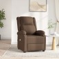 vidaXL Sillón de masaje eléctrico tela marrón