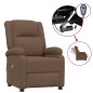 vidaXL Sillón de masaje eléctrico tela marrón