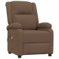 vidaXL Sillón de masaje eléctrico tela marrón