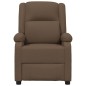 vidaXL Sillón de masaje eléctrico tela marrón