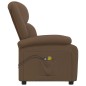 vidaXL Sillón de masaje eléctrico tela marrón