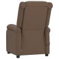 vidaXL Sillón de masaje eléctrico tela marrón