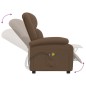 vidaXL Sillón de masaje eléctrico tela marrón