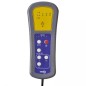 vidaXL Sillón de masaje eléctrico tela marrón