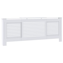 vidaXL Cubierta para radiador MDF blanco 205 cm