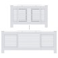 vidaXL Cubierta para radiador MDF blanco 205 cm