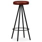 vidaXL Taburetes de barra de cocina 4 unidades cuero auténtico vidaXL Taburetes de barra de cocina 4 unidades cuero auténtico