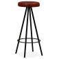 vidaXL Taburetes de barra de cocina 4 unidades cuero auténtico vidaXL Taburetes de barra de cocina 4 unidades cuero auténtico