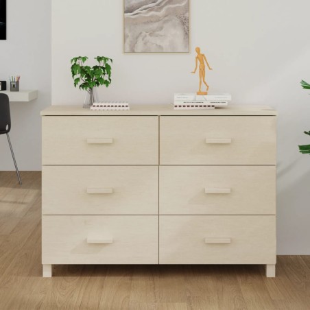 vidaXL Aparador HAMAR madera de pino maciza marrón miel 113x40x80 cm