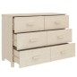 vidaXL Aparador HAMAR madera de pino maciza marrón miel 113x40x80 cm vidaXL Aparador HAMAR madera de pino maciza marrón miel 113x40x80 cm