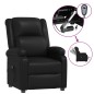 vidaXL Sillón reclinable eléctrico de cuero sintético negro vidaXL Sillón reclinable eléctrico de cuero sintético negro