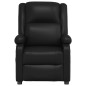 vidaXL Sillón reclinable eléctrico de cuero sintético negro vidaXL Sillón reclinable eléctrico de cuero sintético negro