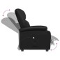vidaXL Sillón reclinable eléctrico de cuero sintético negro vidaXL Sillón reclinable eléctrico de cuero sintético negro