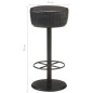 vidaXL Taburete de cocina de cuero auténtico negro vidaXL Taburete de cocina de cuero auténtico negro