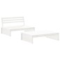 vidaXL Juego de muebles jardín 2 piezas y cojines madera maciza blanco vidaXL Juego de muebles jardín 2 piezas y cojines madera maciza blanco