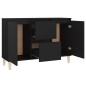 vidaXL Aparador de madera ingeniería negro 103,5x35x70 cm vidaXL Aparador de madera ingeniería negro 103,5x35x70 cm