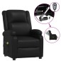 vidaXL Sillón de masaje eléctrico cuero sintético negro vidaXL Sillón de masaje eléctrico cuero sintético negro