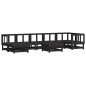 vidaXL Juego de muebles de jardín 8 pzas y cojines madera maciza negro vidaXL Juego de muebles de jardín 8 pzas y cojines madera maciza negro