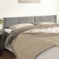 vidaXL Cabeceros 2 unidades de terciopelo gris claro 80x5x78/88 cm