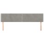 vidaXL Cabeceros 2 unidades de terciopelo gris claro 80x5x78/88 cm