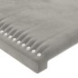 vidaXL Cabeceros 2 unidades de terciopelo gris claro 80x5x78/88 cm