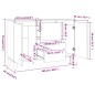 vidaXL Aparador de madera ingeniería negro 103,5x35x70 cm vidaXL Aparador de madera ingeniería negro 103,5x35x70 cm