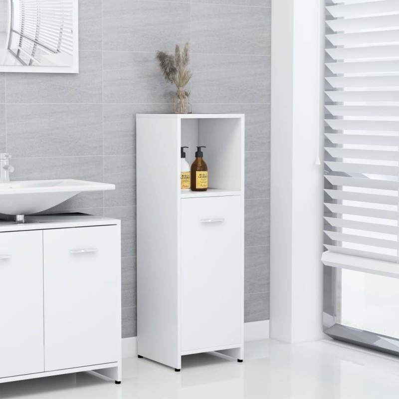 vidaXL Armario de baño madera contrachapada blanco 30x30x95 cm vidaXL Armario de baño madera contrachapada blanco 30x30x95 cm