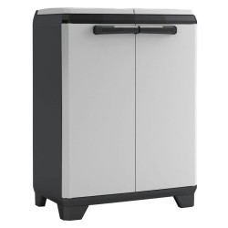 Keter Armario de reciclaje Split Premium gris y negro 92 cm