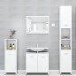 vidaXL Armario de baño madera contrachapada blanco 30x30x95 cm vidaXL Armario de baño madera contrachapada blanco 30x30x95 cm