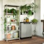 Keter Mueble bajo de almacenamiento Planet gris y negro Keter Mueble bajo de almacenamiento Planet gris y negro