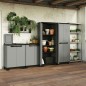 Keter Mueble bajo de almacenamiento Planet gris y negro Keter Mueble bajo de almacenamiento Planet gris y negro