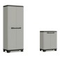 Keter Mueble bajo de almacenamiento Planet gris y negro Keter Mueble bajo de almacenamiento Planet gris y negro
