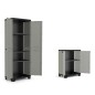 Keter Mueble bajo de almacenamiento Planet gris y negro Keter Mueble bajo de almacenamiento Planet gris y negro