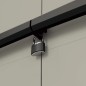 Keter Mueble bajo de almacenamiento Planet gris y negro Keter Mueble bajo de almacenamiento Planet gris y negro