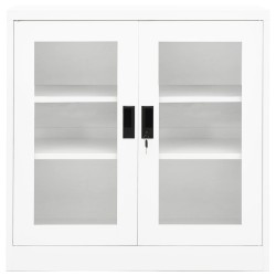 vidaXL Armario de oficina de acero blanco 90x40x90 cm