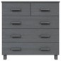 vidaXL Aparador HAMAR madera maciza pino gris oscuro 79x40x80cm vidaXL Aparador HAMAR madera maciza pino gris oscuro 79x40x80cm