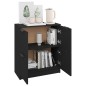 vidaXL Aparador de madera contrachapada negro 60x30x70 cm