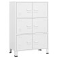 vidaXL Baúl de almacenaje industrial metal blanco 75x40x115 cm vidaXL Baúl de almacenaje industrial metal blanco 75x40x115 cm