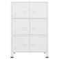 vidaXL Baúl de almacenaje industrial metal blanco 75x40x115 cm vidaXL Baúl de almacenaje industrial metal blanco 75x40x115 cm