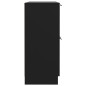 vidaXL Aparador de madera contrachapada negro 60x30x70 cm
