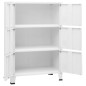 vidaXL Baúl de almacenaje industrial metal blanco 75x40x115 cm vidaXL Baúl de almacenaje industrial metal blanco 75x40x115 cm