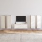 vidaXL Muebles para TV 5 piezas madera maciza de pino blanco vidaXL Muebles para TV 5 piezas madera maciza de pino blanco